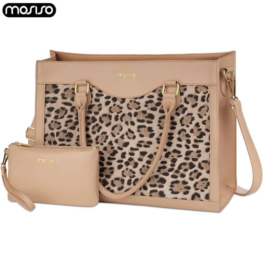 Laptop Bag Woman Handbags 2025 Large Capacity Computer Bags 15.6 inch PU Leather Notebook Shoulder Briefcase for Travel Office