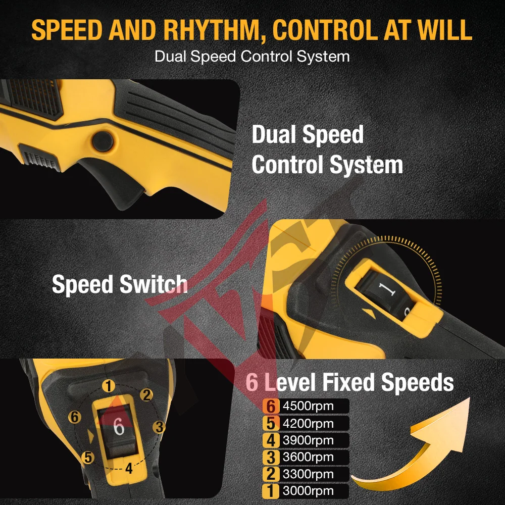 HYVST Dual Action Polisher 710W 6 Inch 15MM Random Orbital Buffer Polisher for Car Detailing 3000-4500RMP 6Variable Speed Buffer