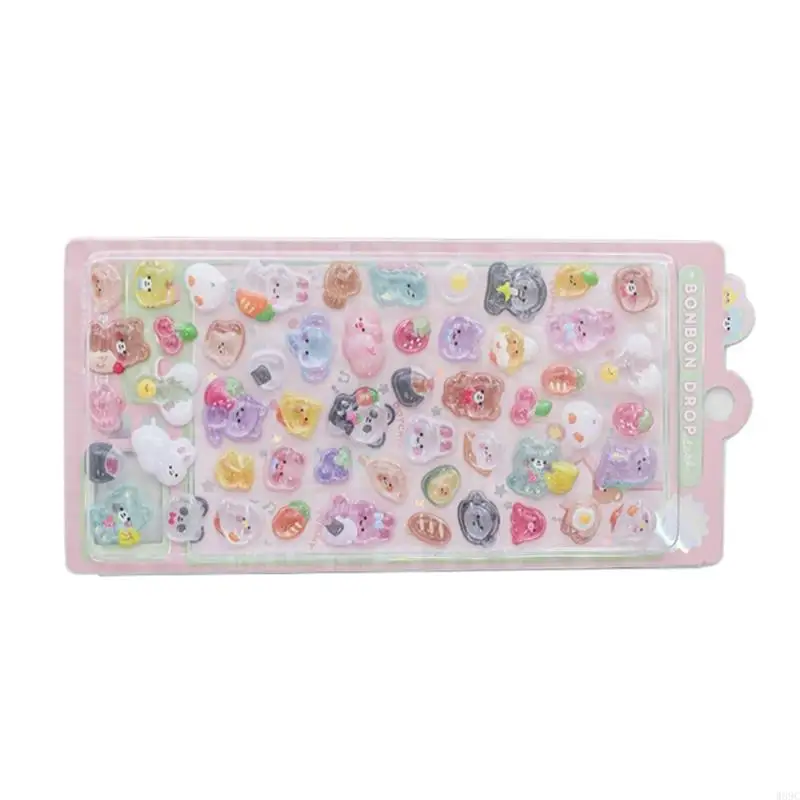 Pegatizas animales W89C para álbumes recortes Planner Journals computadoras portátiles Case teléfono Botella agua