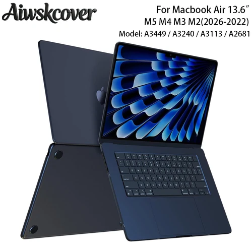 Imagen 1 del producto Funda para Macbook Air 13.6 pulgadas M5 2026-2022 M4 M3 M2 A3449 A3240 A3113 A2681, 100% Compatible con el Color Oficial, Carcasa Rígida para Air 13.6