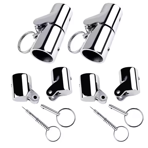 Boat Handrail Fitting Handrail Fitting Connector Bimini Tops Stainless Steel Boat Deck Hinge Mount for Yacht Marine Boat