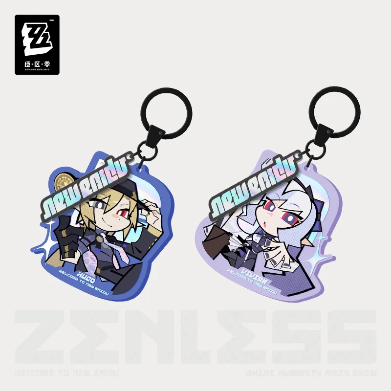 Original hugo vivian chaveiro pingente mihoyo jogo zz zenless zona zero hugo cosplay traje anime mochila chaveiro