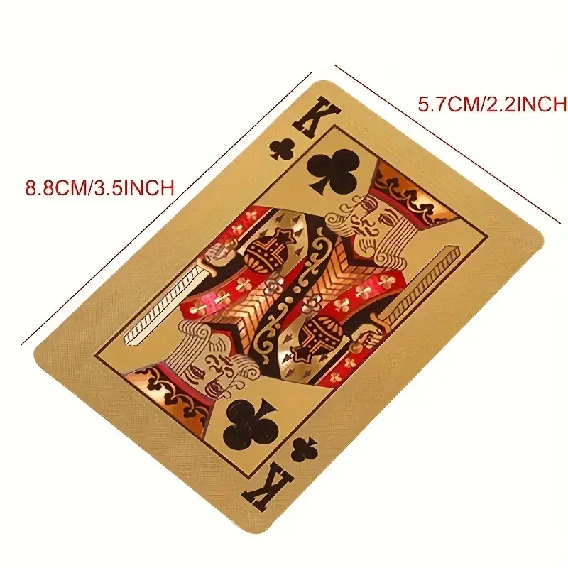 24K Gold Foil Playing Cards Deck - Perfect For Poker, Practical Jokes & Party Gifts Christmas Halloween Thanksgiving Gift