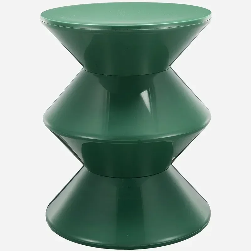 Nordic shoe-changing small stool, home living room bench, simple plastic low stool, hourglass round stool