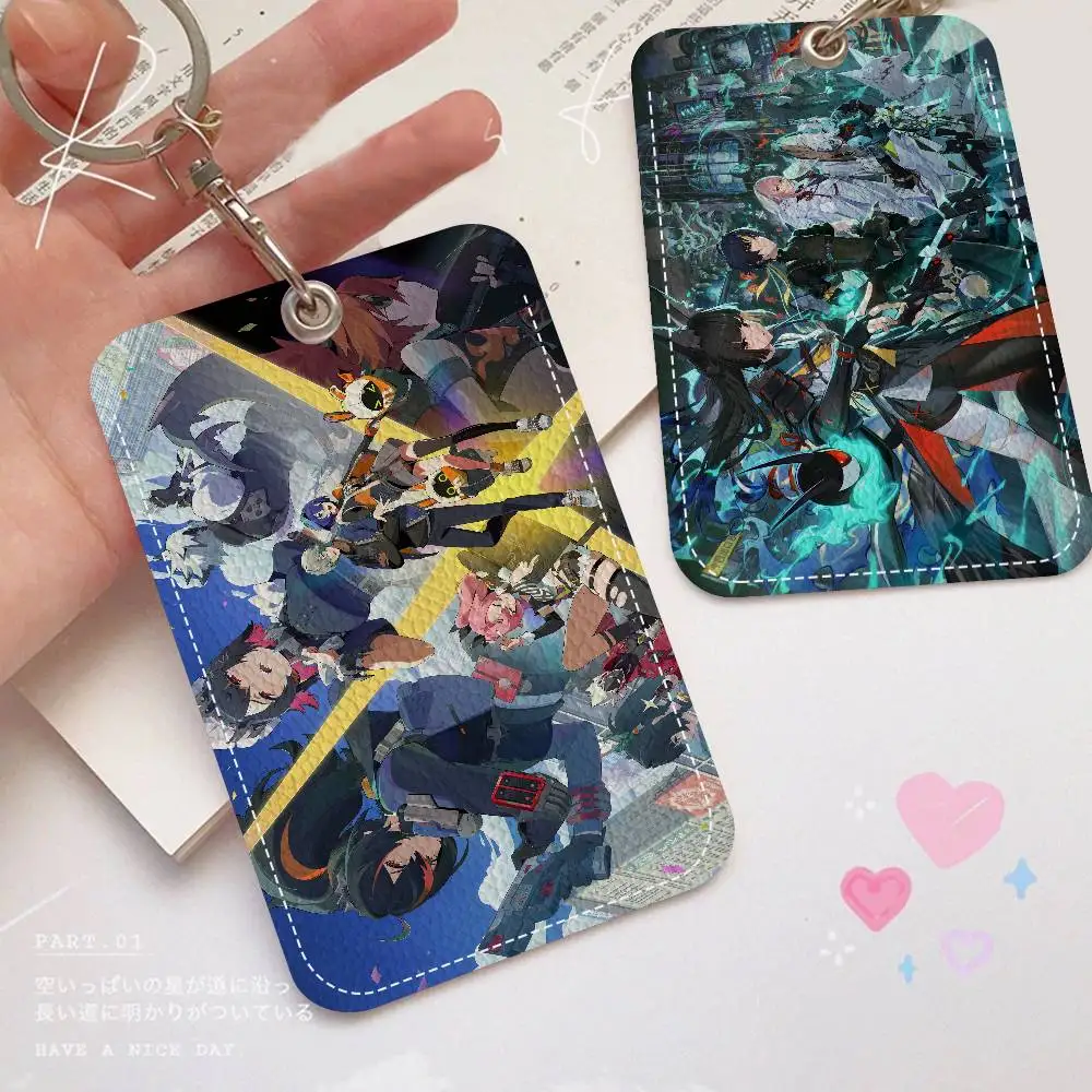 Zenless Zone Zero Ellen Joe Rectangle Keychain Card Holder, Badge Credit Card Holder, Student ID Card Holder, Bus Cards Cover