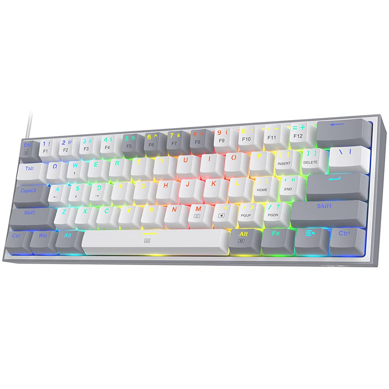  Redragon K617 Fizz 60% Wired RGB Gaming Keyboard 61 Keys Compact Mechanical Keyboard  Linear Red Switch for portable travel 