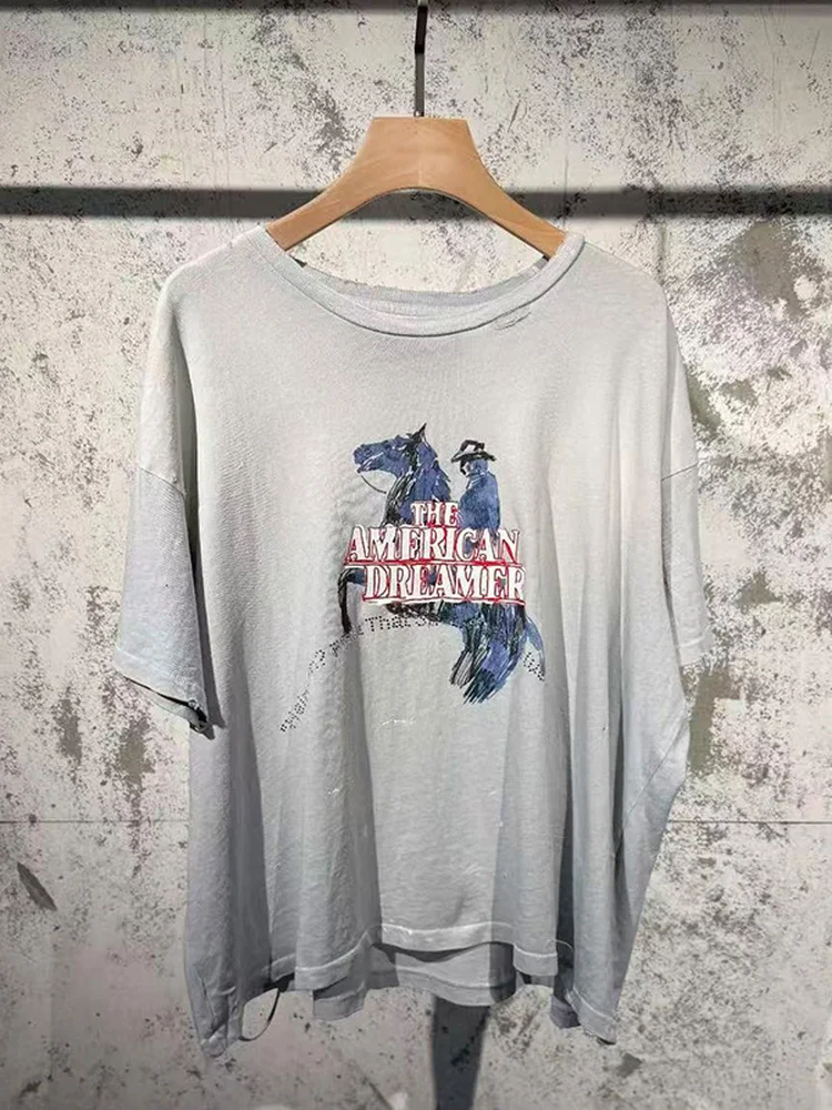 

Paly FW26 Свободная винтажная футболка ort Sve из дышащего хлопка в стиле ретро, повседневная одежда, прочная цветная молодежная мода...