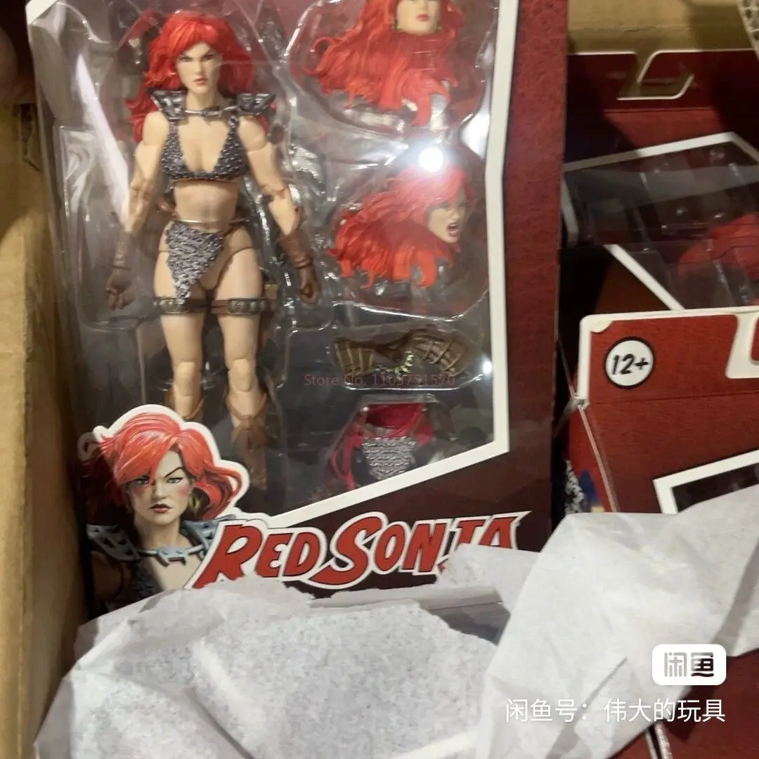 Hot Boss Fight Studio 1/12 Scale Red Sonja 50th Anniversary Figure Epic H.A.C.K.S. سلسلة مع قاعدة عرض نموذجية مفصلة #6