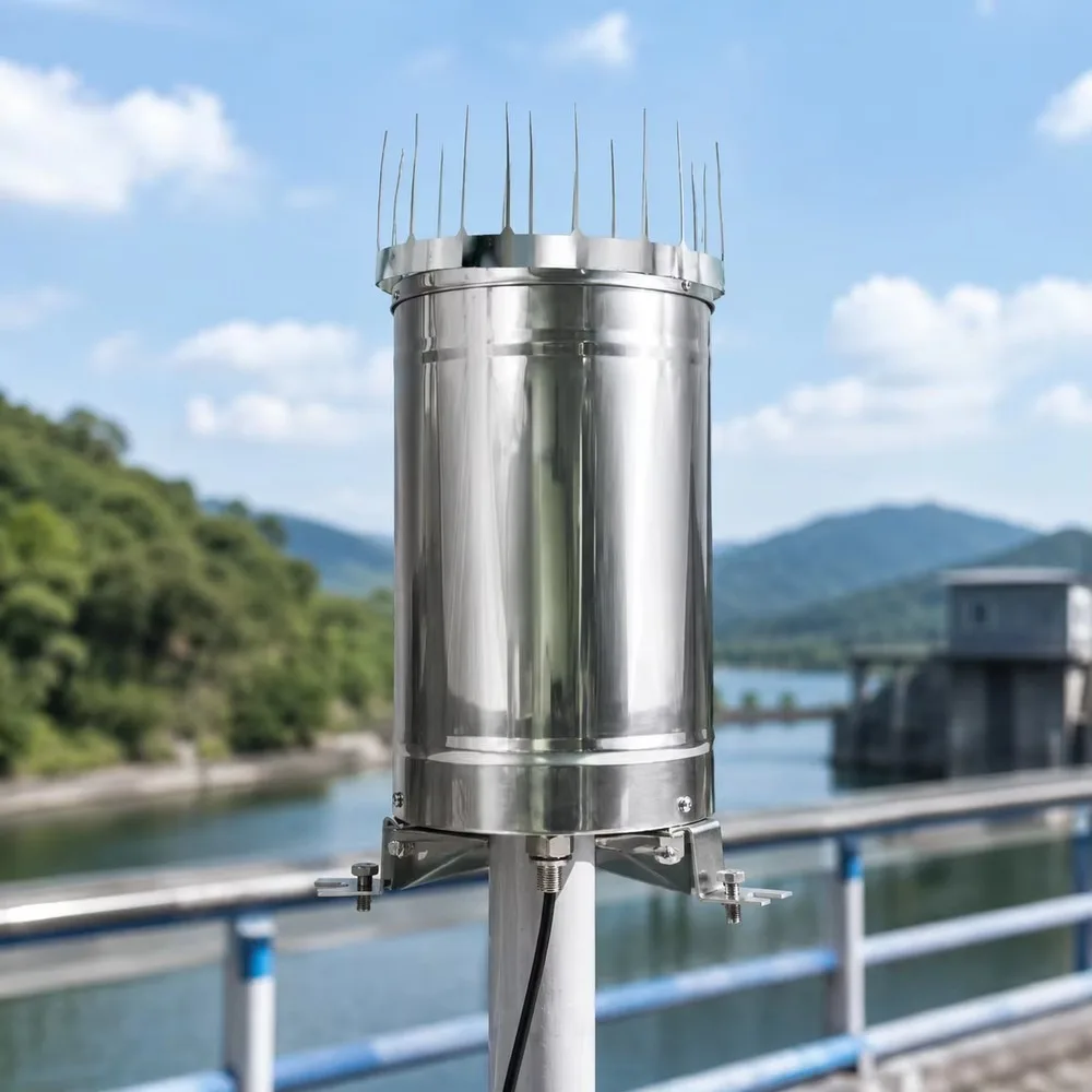Automatic Tipping Bucket Rain Gauge Stainless Steel Digital Rainfall Recorder Precipitation Monitor for Weather Station