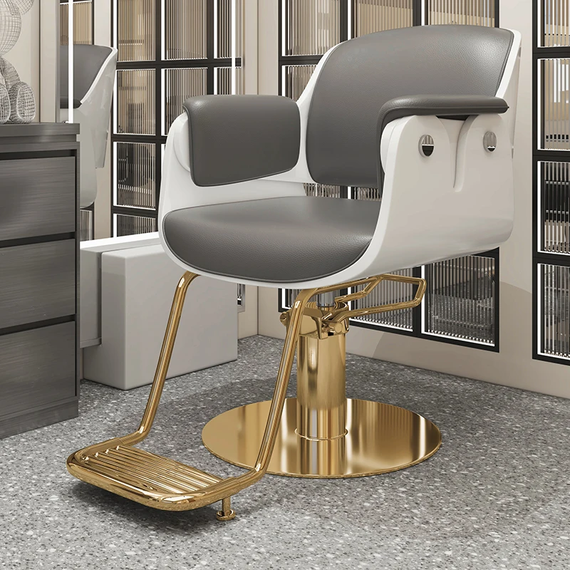 

Barbershop Rotating Beauty Women Ergonomic Vanity Barber Chair Professional Makeup Chair Luxury Aesthetic Salon Furniture