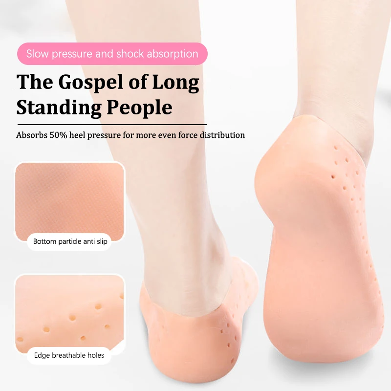 

2Pcs Insole Silicone Gel Sock Foot Care Tool Feet Protector Pain Relief Crack Prevention Moisturize Dead Skin Removal Socks