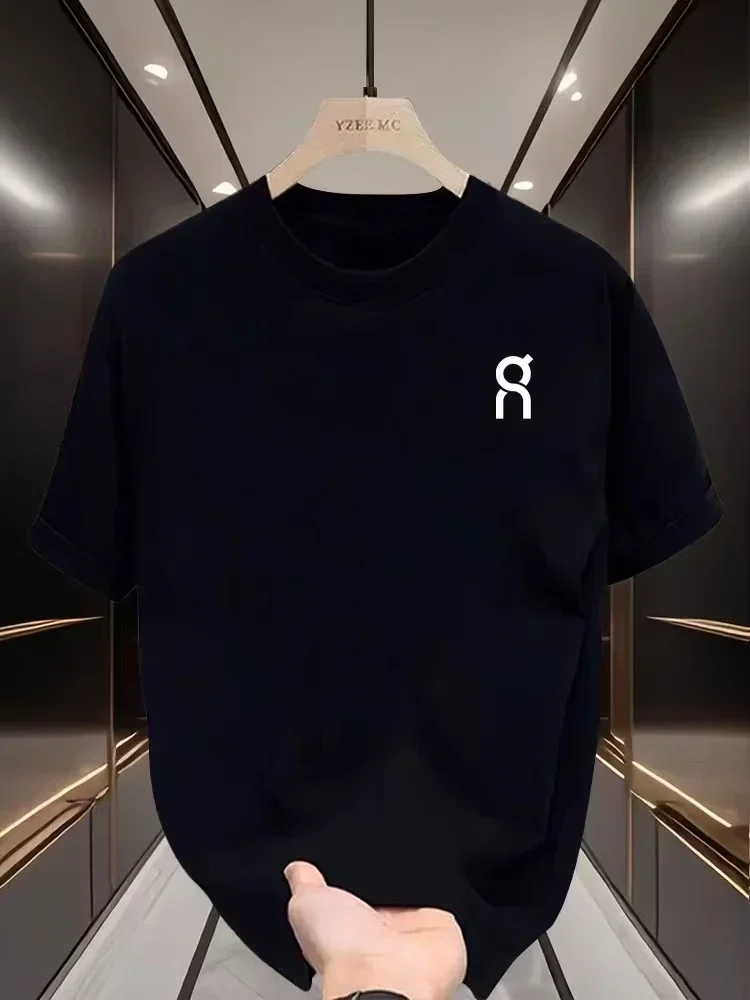 Neues Sommer-High-End-Mode-Freizeit-Sport-T-Shirt aus Baumwolle für Männer und Frauen mit Buchstabenaufdruck. – Detail 2
