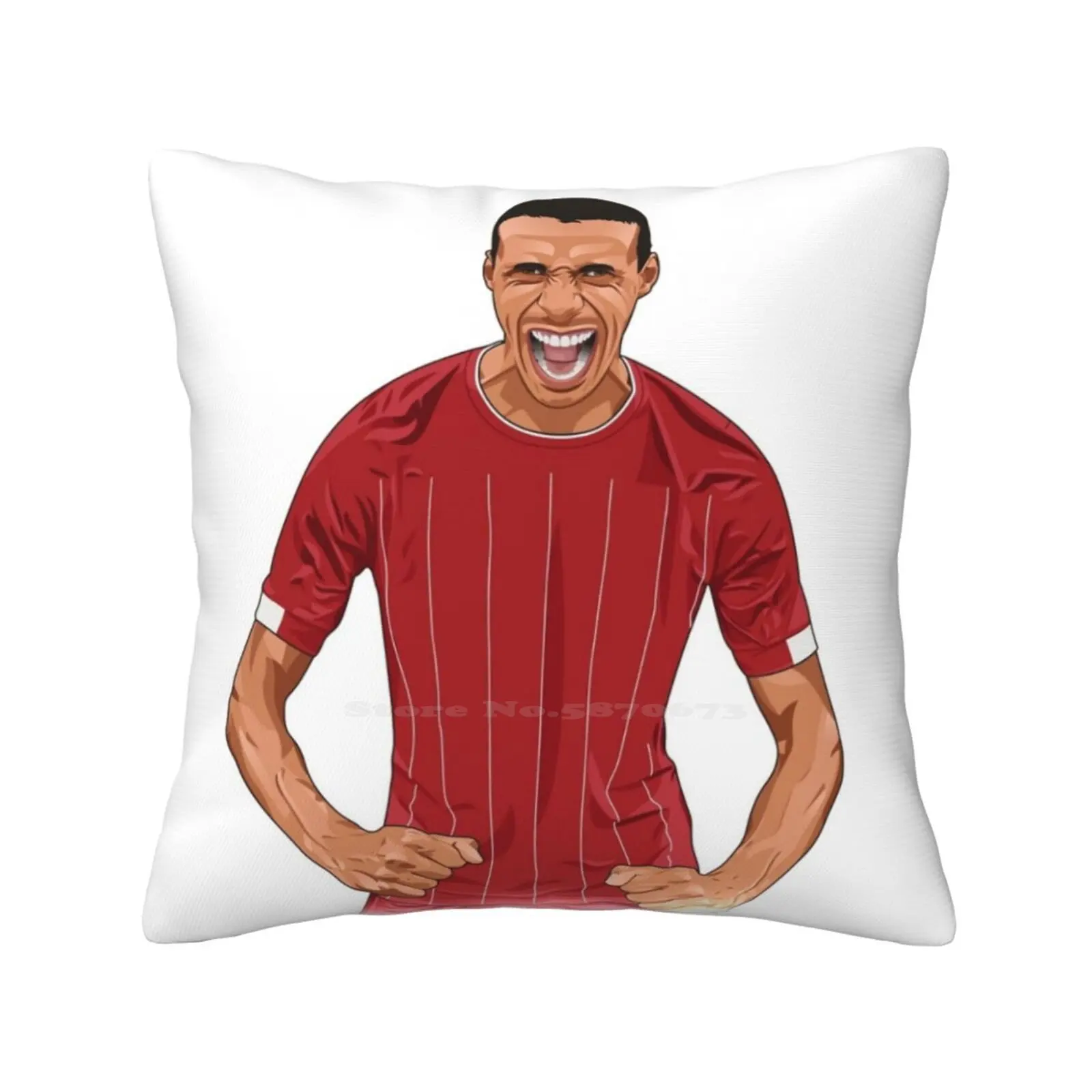 Joel Matip Pillows Case Bedroom Home Decoration Joelmatip Football Soccer Cameroon Africa Anfield Vector Cartoon Premierleague