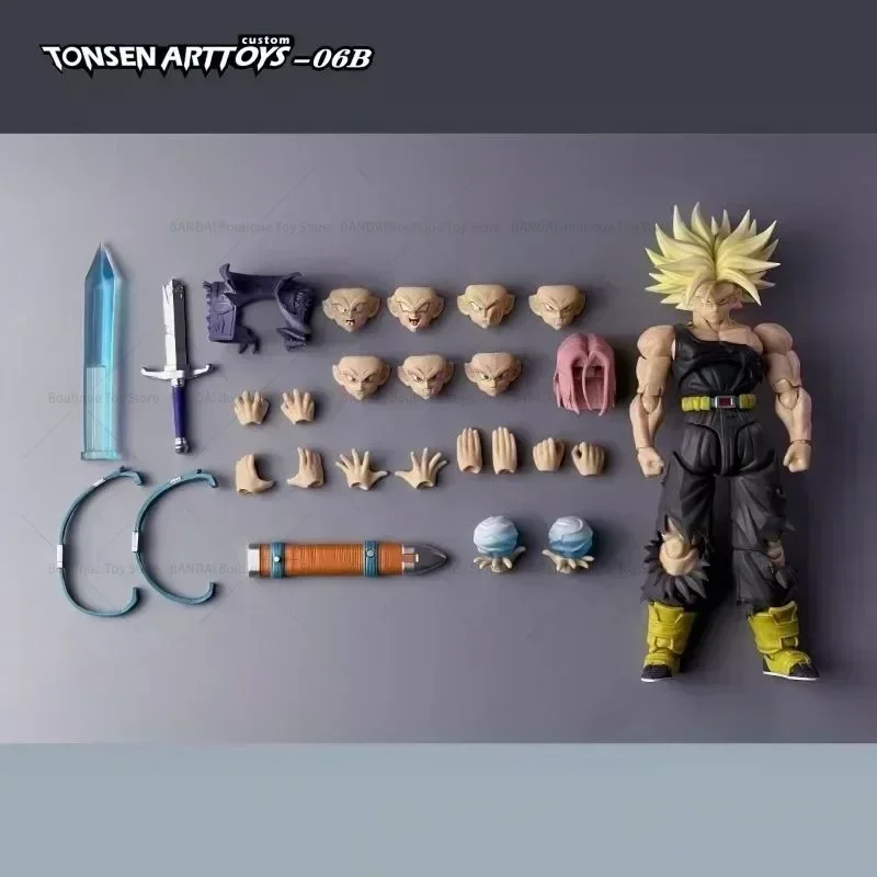 In Stock Dragon Ball Shf Trunks Townsend Big Explosion, Fried Hair  Battle Damage Trunks 06B Action Figure Collection Gift