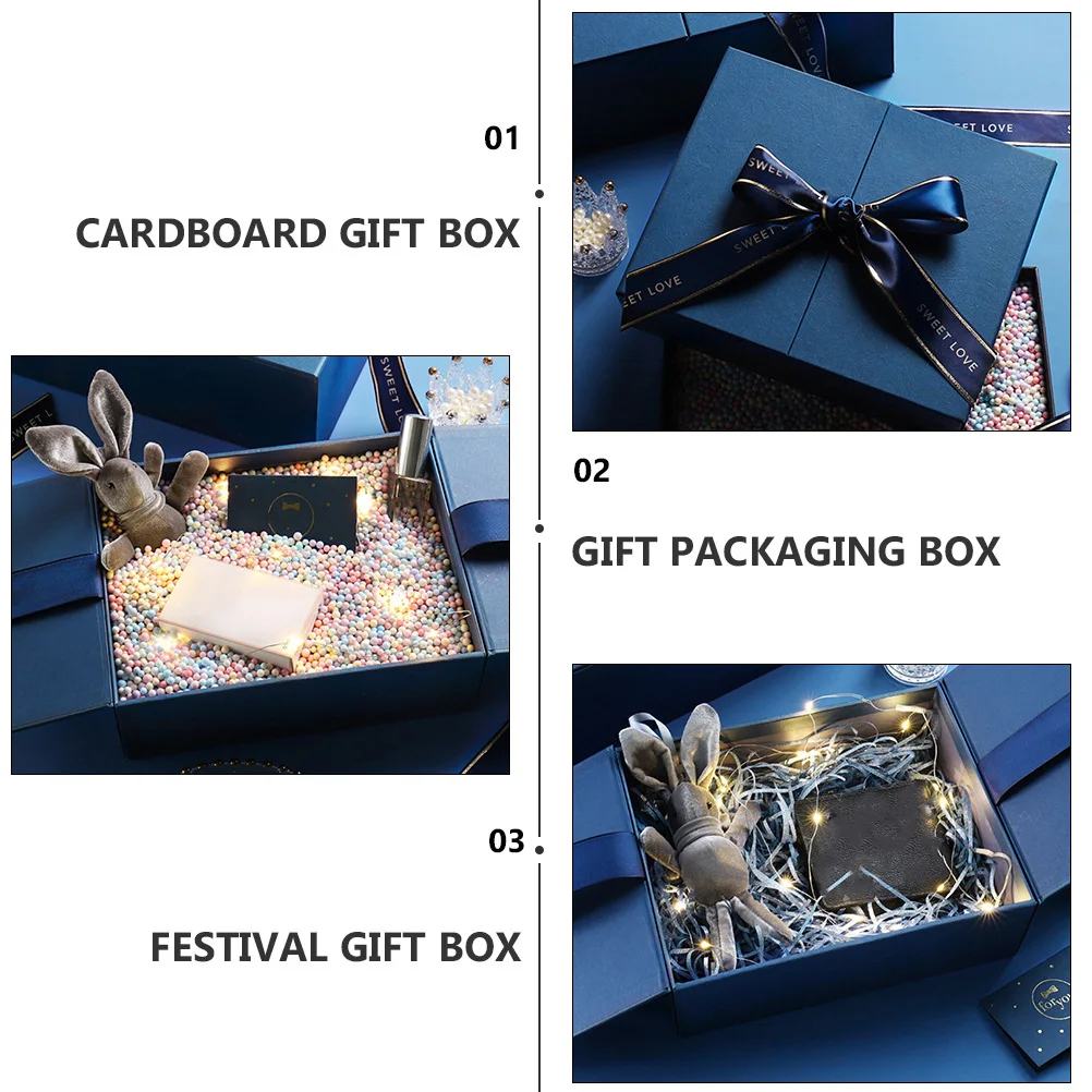 

Bow Gift Box High-quality Valentine's Day Case Packaging Luxurious Durable Bowknot Cardboard Jewelry Retail