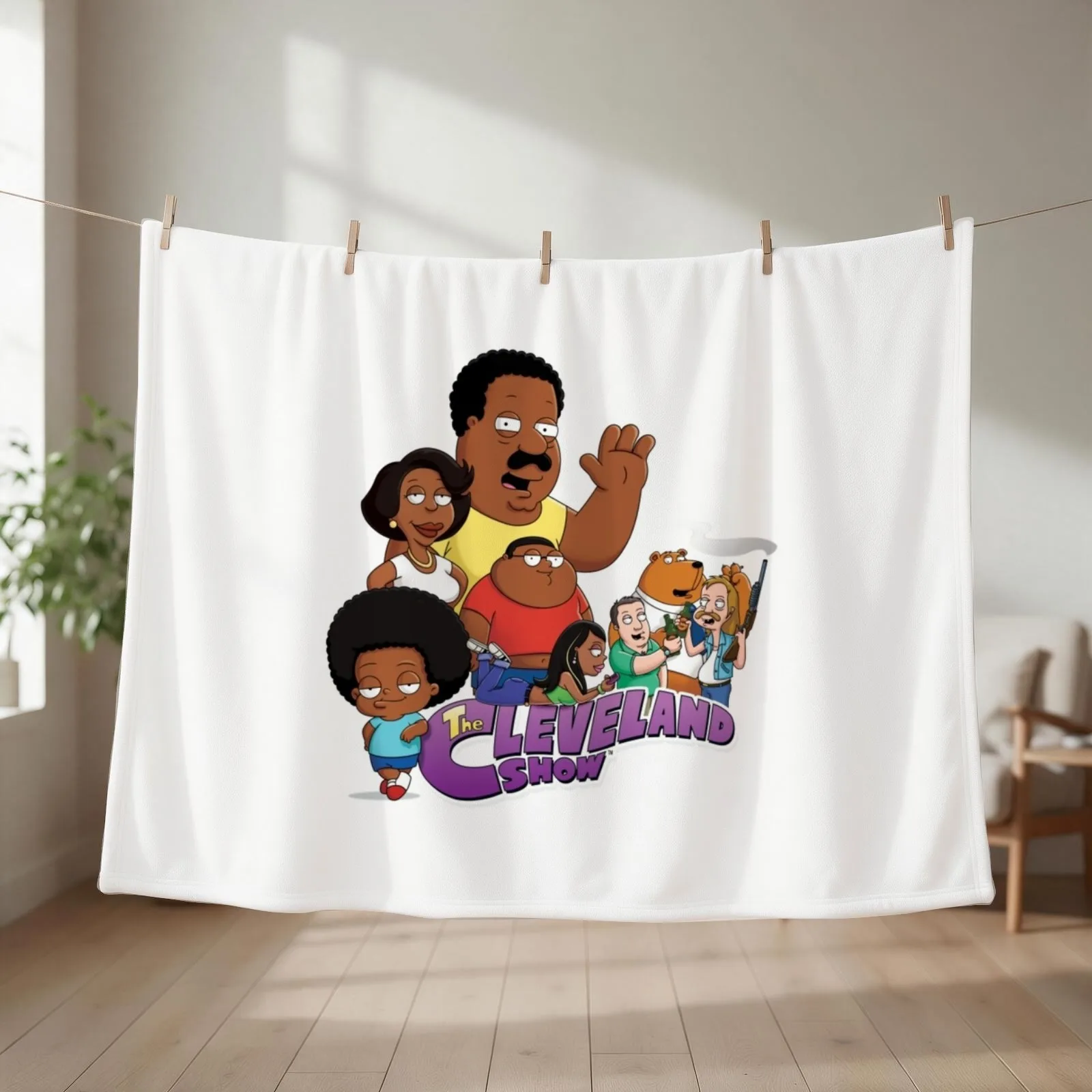 The Cleveland show Throw Blanket couch cozy soft plush fuzzy picnic outdoor blanket