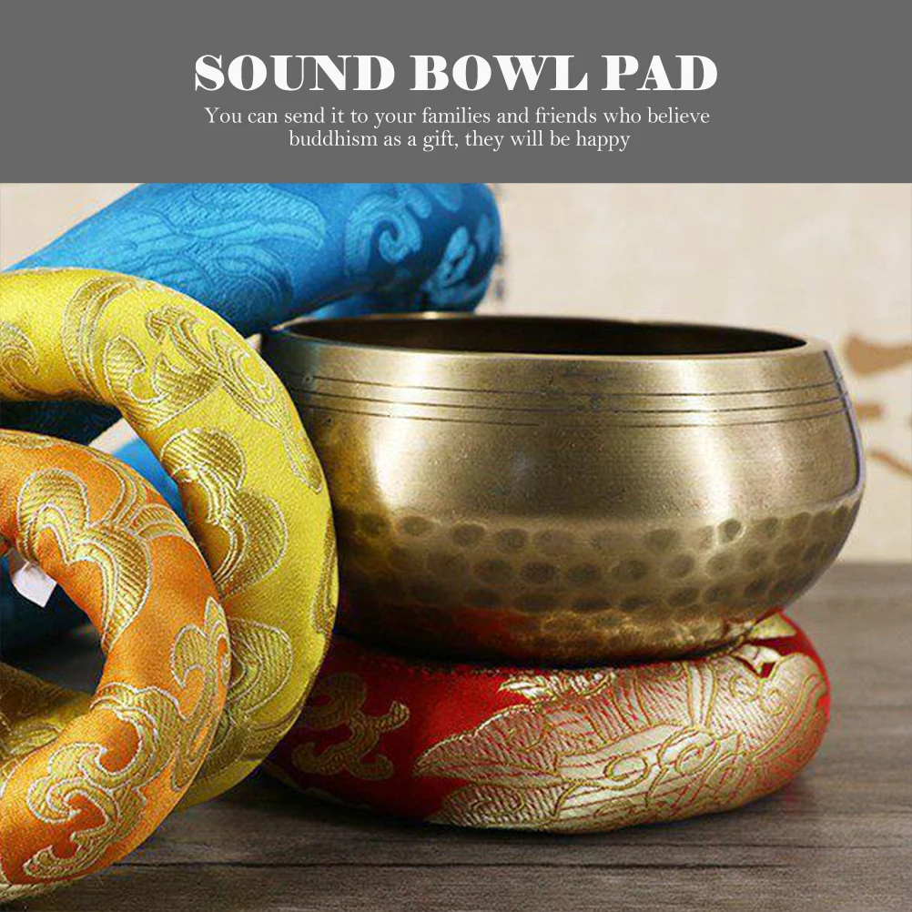

Music Meditation Bowl Washer Sound for Rings Crystal Singing Mat Cushion Small Pad Percussion Kit Handmade Round