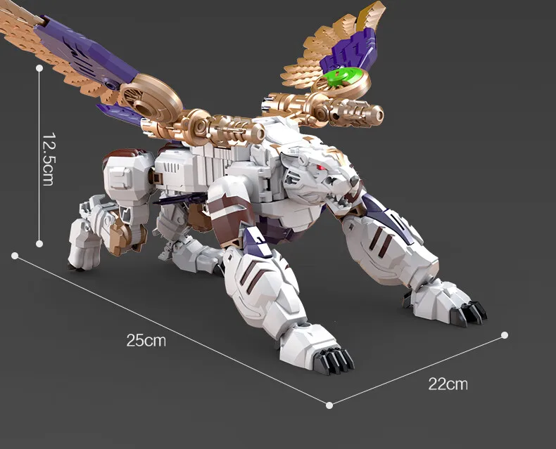 ของเล่นโมเดลแอ็คชั่นฟิกเกอร์ ลี่เจียง ไทเกอร์ฮอว์ก ทูฟอร์มส์ บีดับเบิลยู แปลงร่างได้ ขนาด 25.5 ซม. ของสะสม