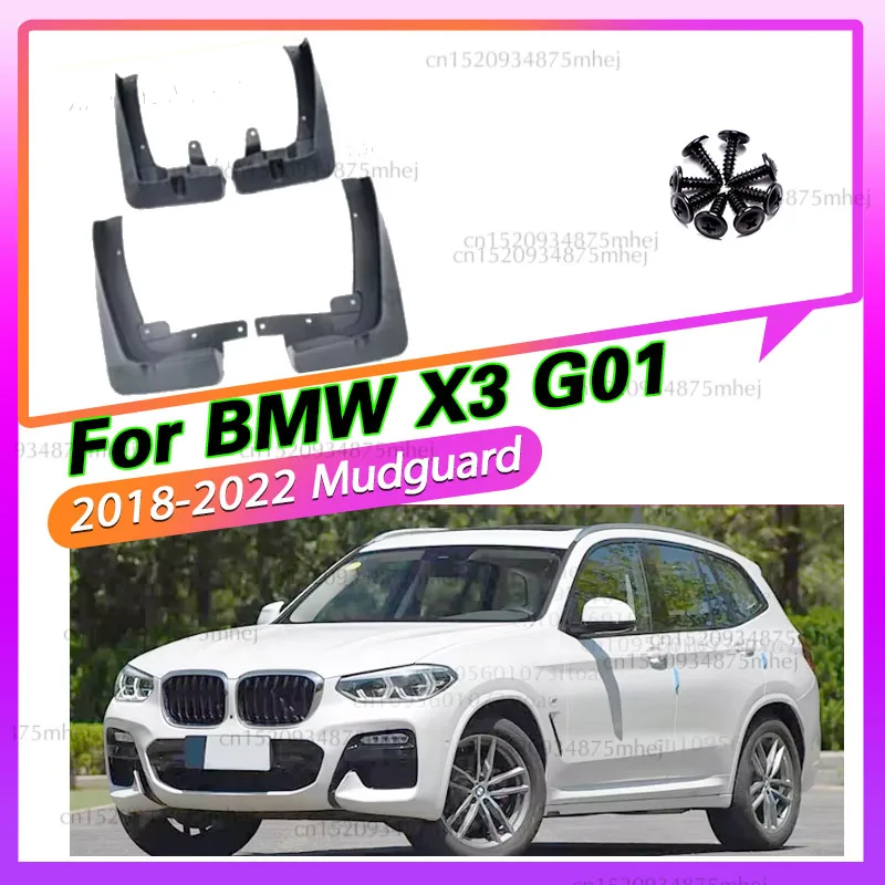 Front Rear Fenders Car Accessories Fender For BMW X3 G01 Mud Flaps 2018 - 2022 Mudflaps Splash Guards ‌Perfect-fit mud flaps‌