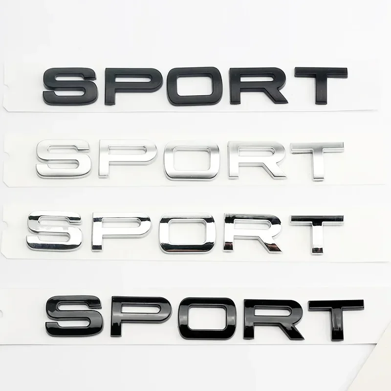 3D ABS SPORT Letters Emblem Rear Trunk Badge Sticker for Land Range Rover Discovery Evoque L494 L320 Car Styling Accessories