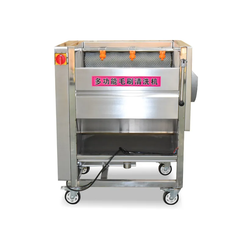 Commercial Brush-type Vegetable Cleaning and Peeling Machine for Potatoes Taro Sweet Potatoes Carrots Peeling