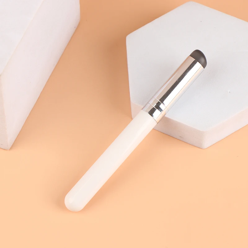 Q Bullet Round Head Silicone Angled Concealer Brush Like Fingertips Q Soft Portable Silicone Lip Brush Lipstick Brush