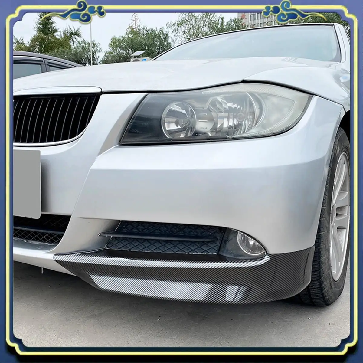 

AU16-For BMW 3 Series E90 E91 Pre 320I 330I 2005-2008 Front Bumper Lip Angle Diffuser Splitter Spoiler Protector