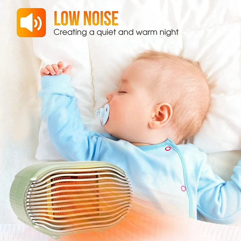 مروحة تسخين صغيرة محمولة مع حماية من الحرارة الزائدة ، مساحة التدفئة ، قابس الاتحاد الأوروبي ، مروحة صغيرة