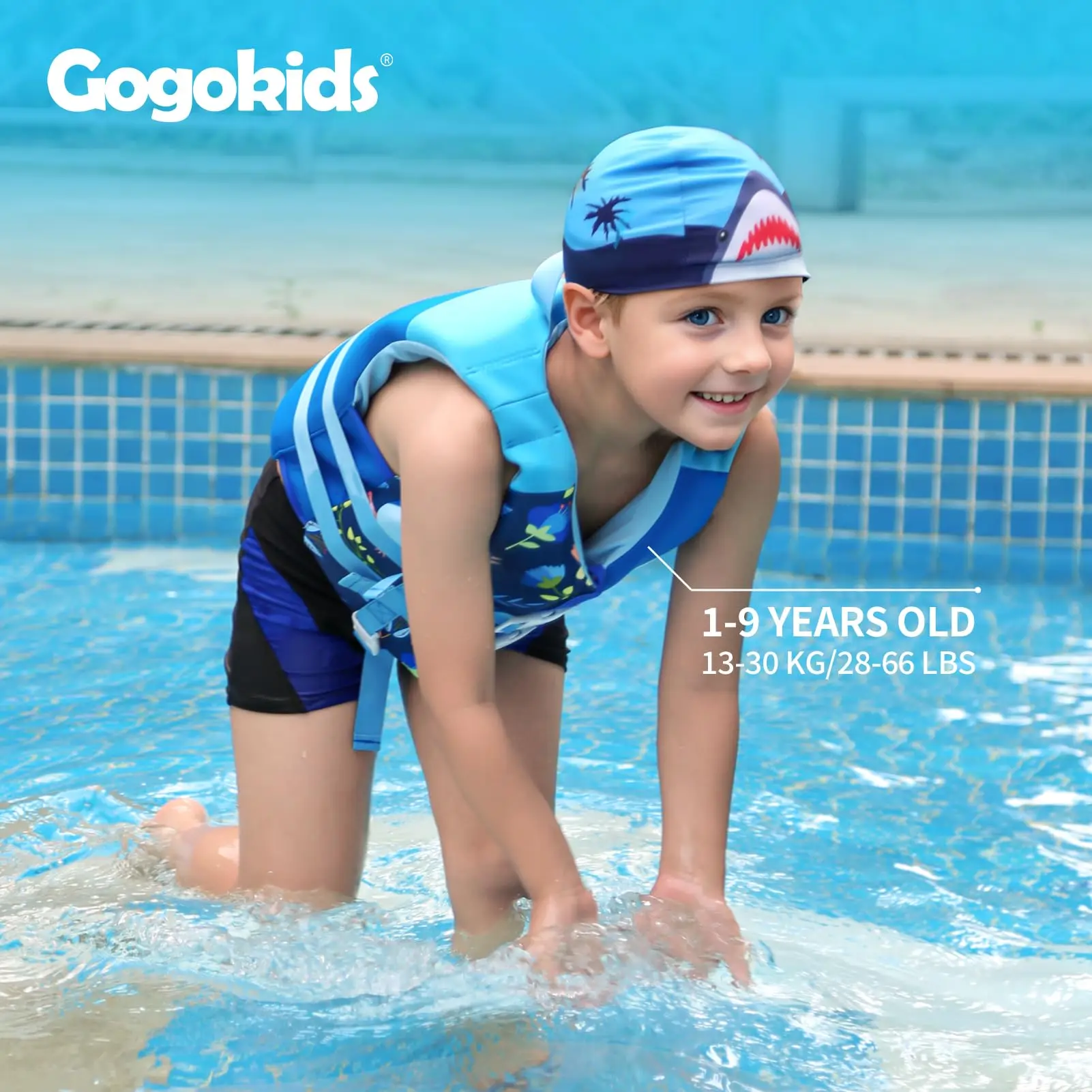 Gogokids-Gilet de sauvetage en néoprène pour enfants, veste flottante, maillot de bain pour tout-petit, assistance à la natation, entraînement à la flottabilité