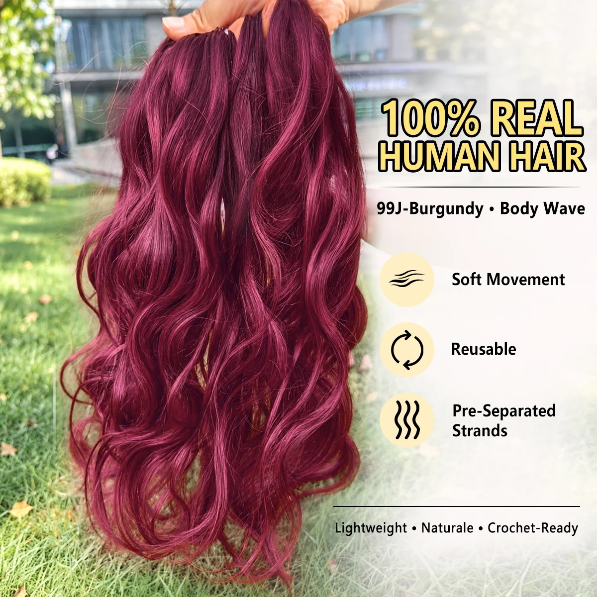 Borgogna 99J, capelli umani co - Human Hair Wigs recensione e prezzo