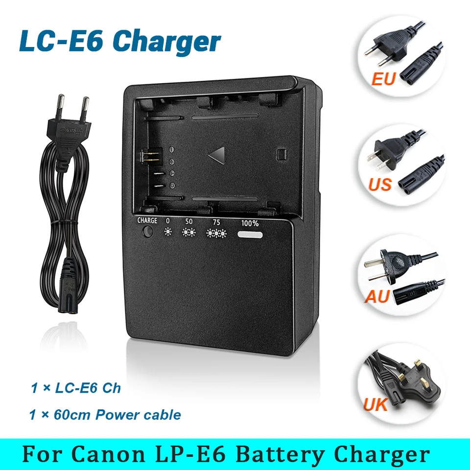 Canon LP-E6 充電器 LC-E6E 1.5A クイック充電対応