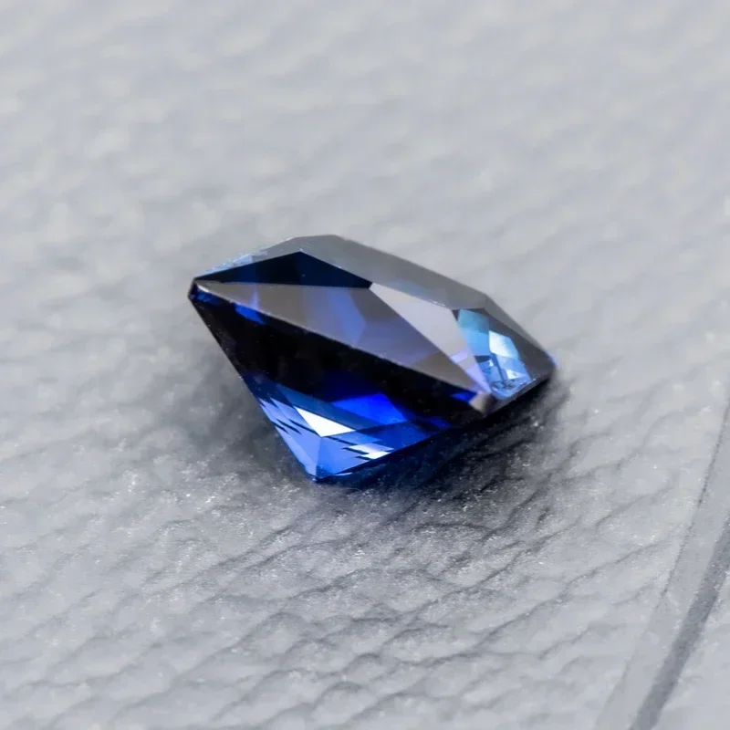 اللون الأزرق الملكي الأميرة قطع مختبر نمت الياقوت أعلى الأحجار الكريمة الاصطناعية DIY حلقة قلادة أقراط المواد الرئيسية مع شهادة #4