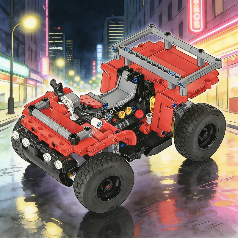 464pcs-moc-technical-atv-model-building-blocks-architecture-christmas-gift-assemble-diy-toys-education-brick-kids-creative-idea