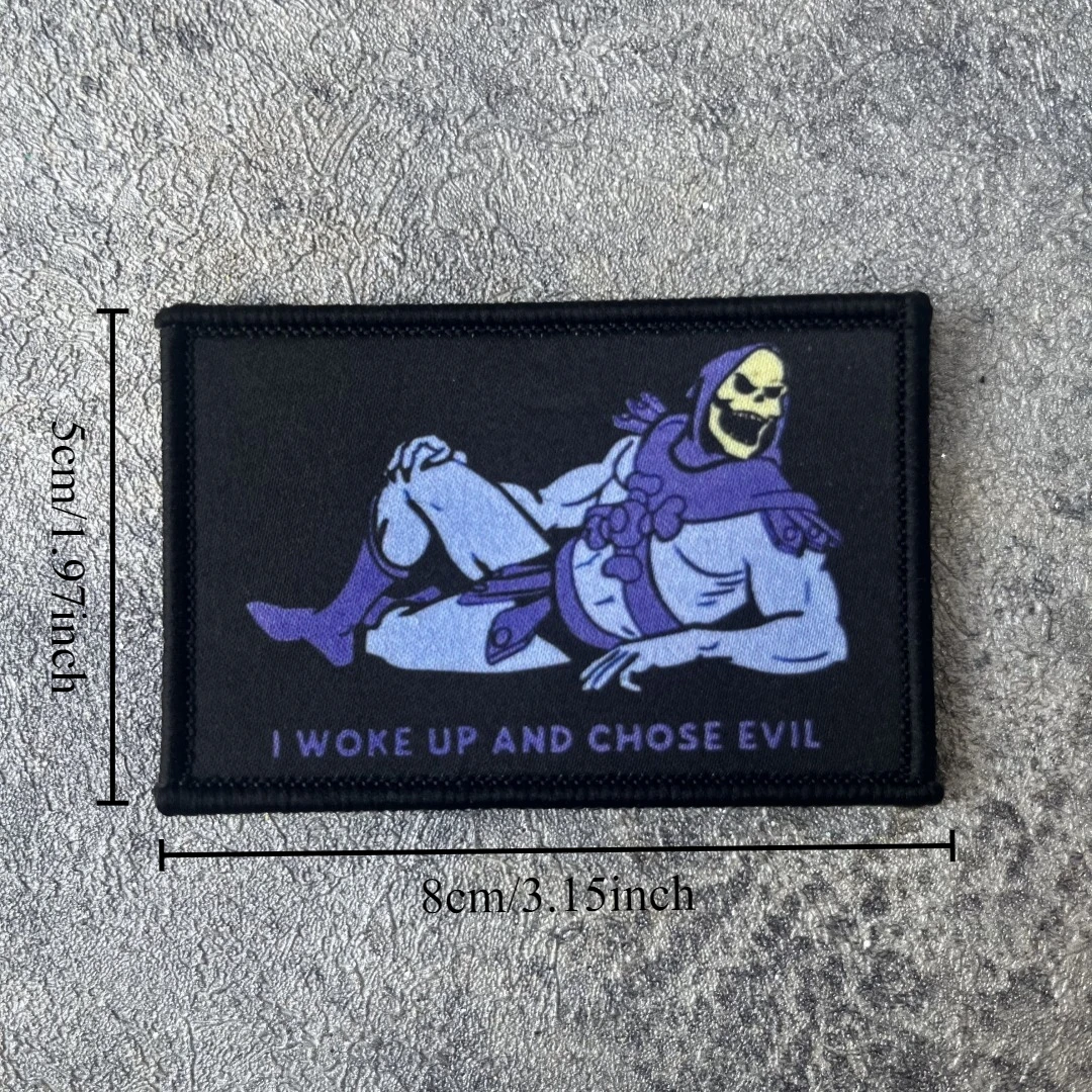 Insignia morale Skeletor – Parche táctico gancho y bucle cristiano - imagen 4