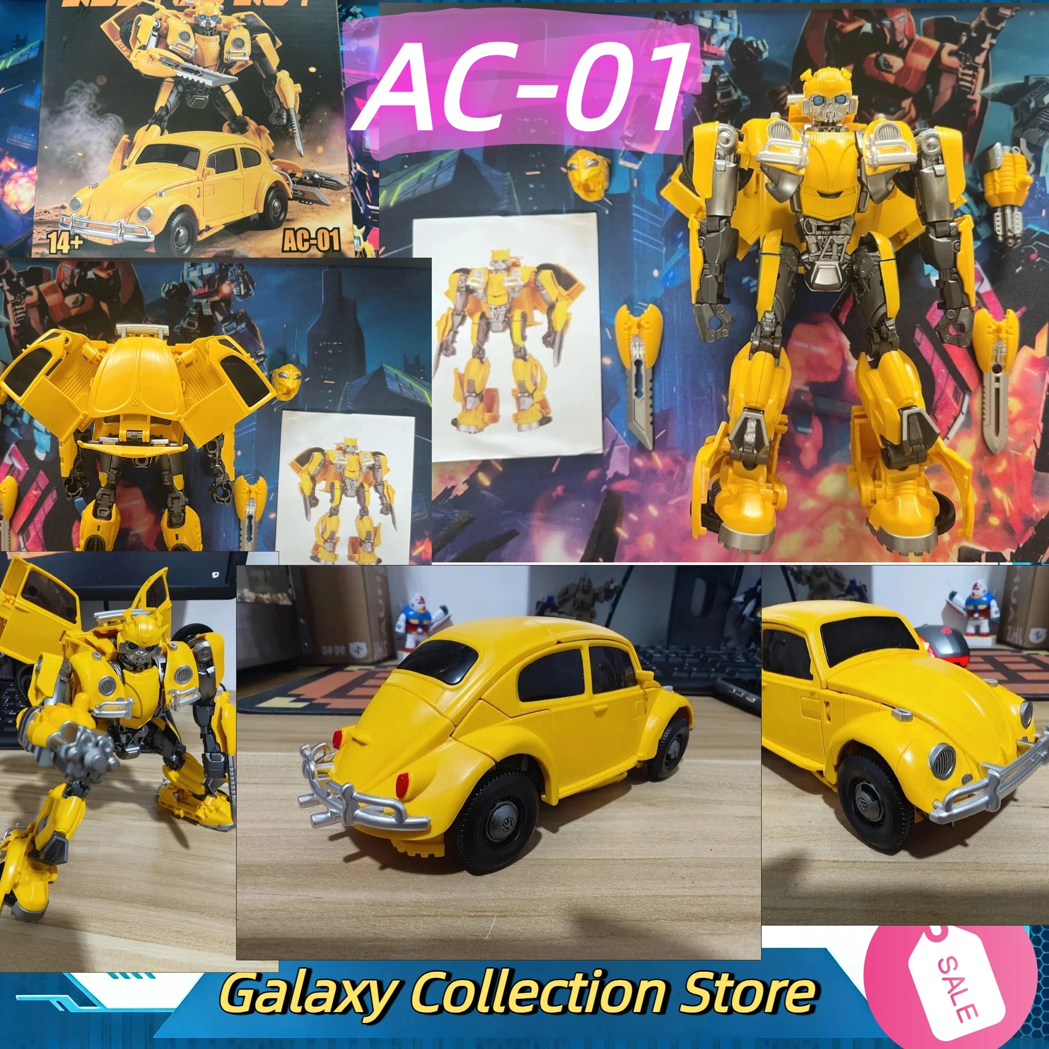 

In Stock Transformation AC-01 AC01 Bumblebee Action Figure Movie Enlarged TC Soldier Bee Model Toy Action Toy Figures