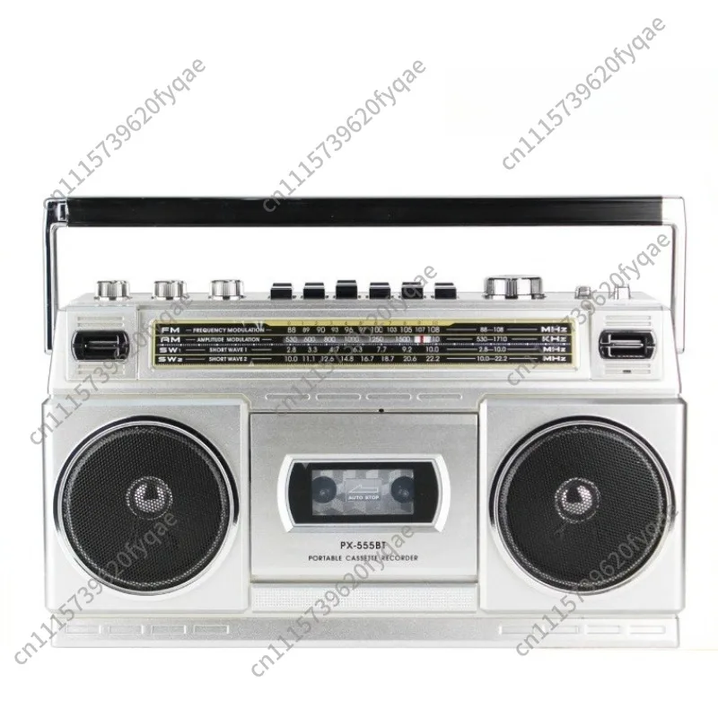 Bluetooth multi-band tape recorder radio FM elderly multi-function tape recorder dual-speaker desktop recorder
