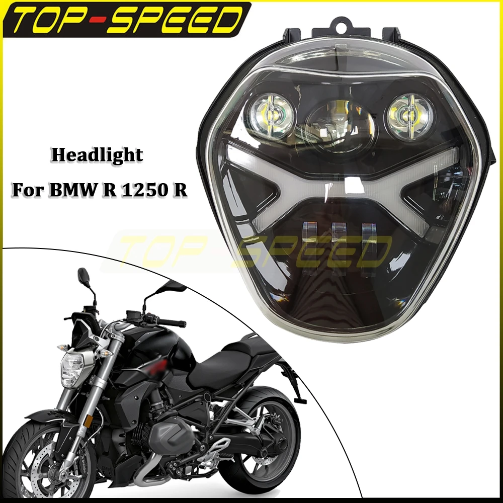 

For BMW R1200R R1250R 2016-2021 Motorcycle 12V LED Headlight Daytime Running Lights Angel Eye Hight DRL Low Beam Assembly Kit