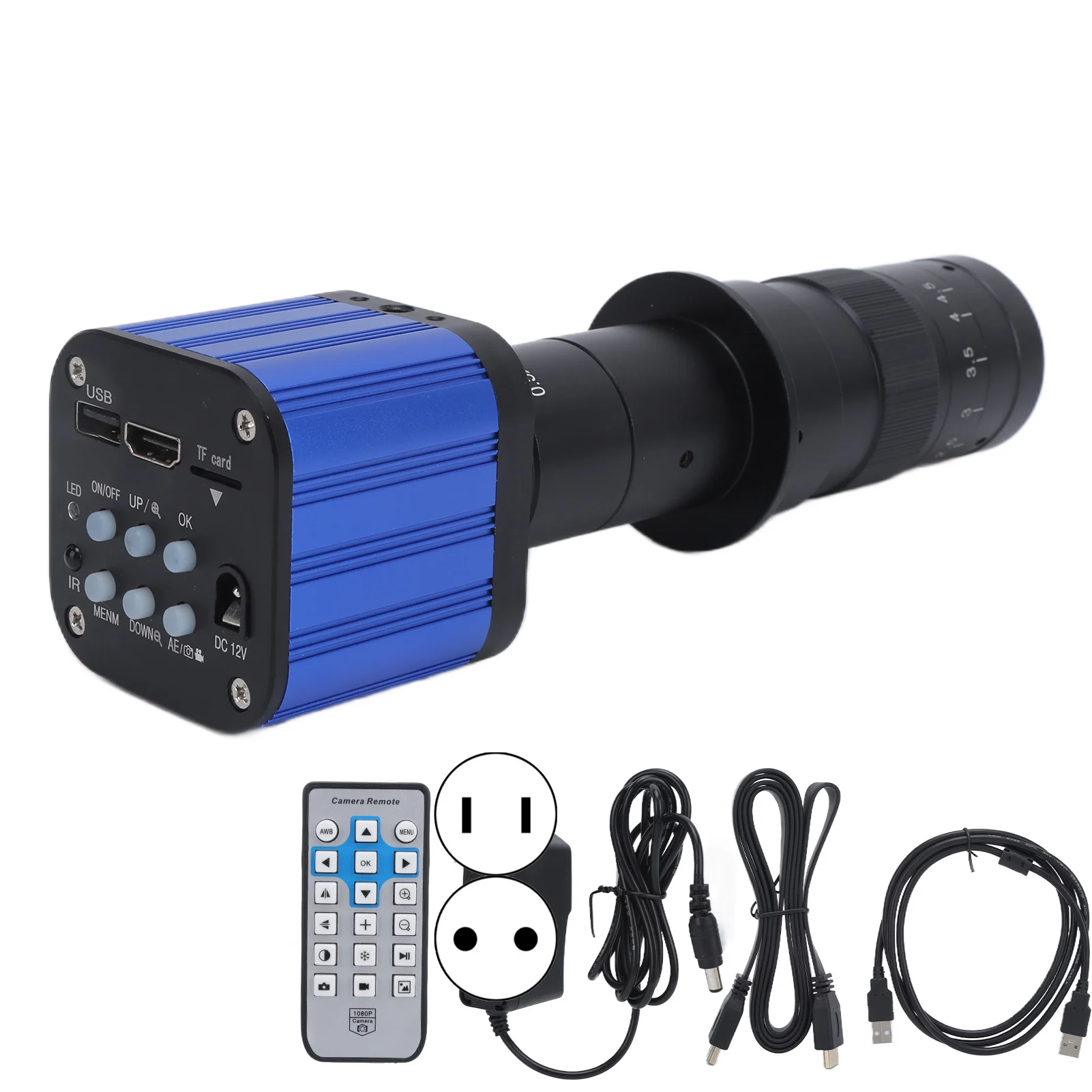 Microscope Fitting 4K 180x C Mount Industrial Camera High Definition Video Microscope Camera for Repairing for SONY Sensor AC