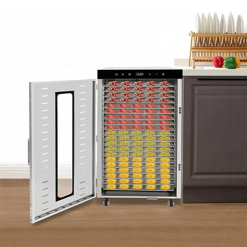 Fruit 20 Stainless Steel Trays 1700W Commercial Large Machine Capacity Food Dryer Electric Dehydrated Food Machines Small Size