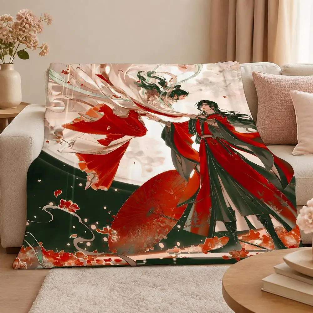 Anime H-Heaven Official's Blessing Chinese Fantasy Throw 320g Soft Flannel Fleece Throw Blanket Cover Sofa Bed Dorm Nap Gift
