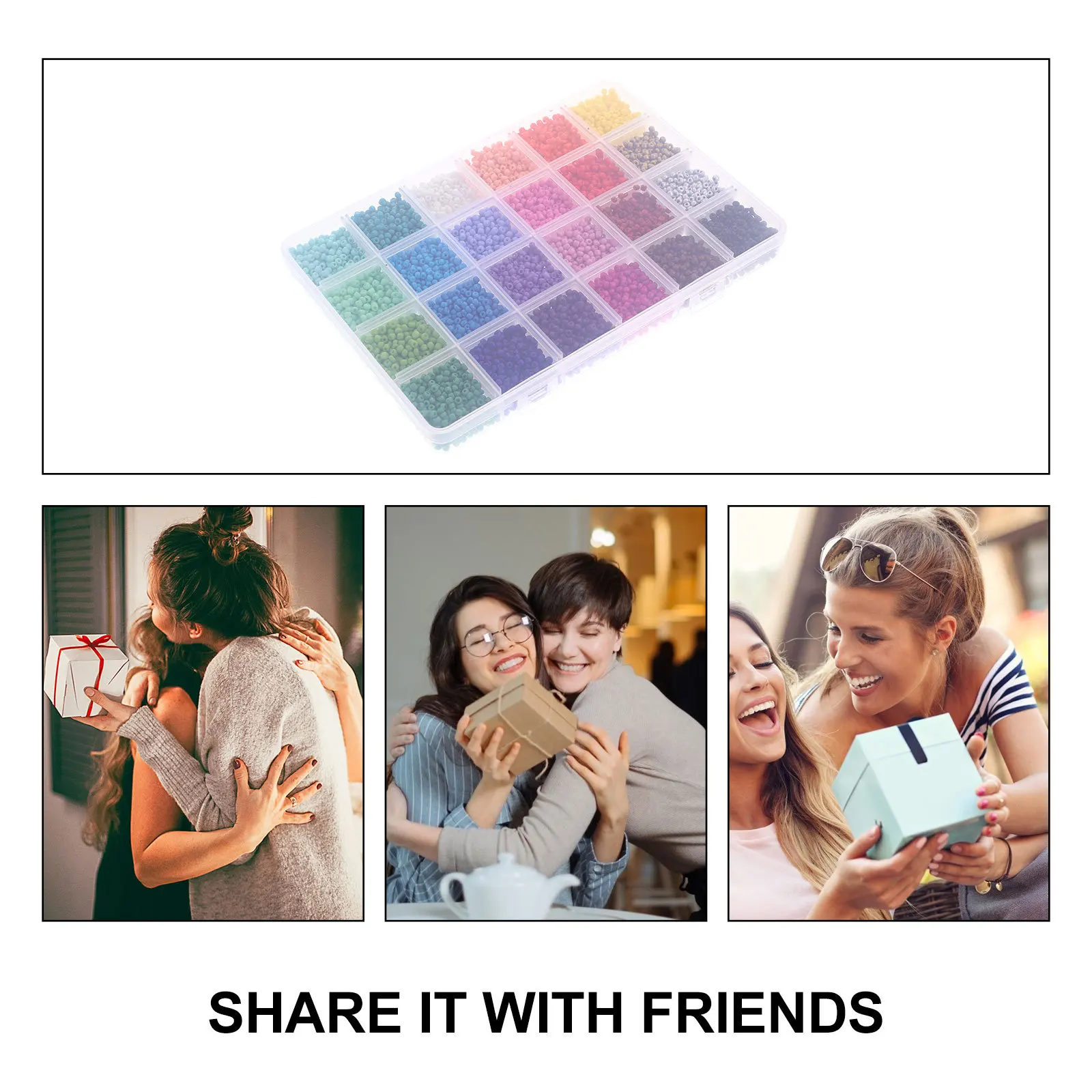 

1Set Colorful Glass Seed Beads Set High Grade Acrylic Round Spacer Beads for DIY Jewelry Making Crafts Bracelets Decorative