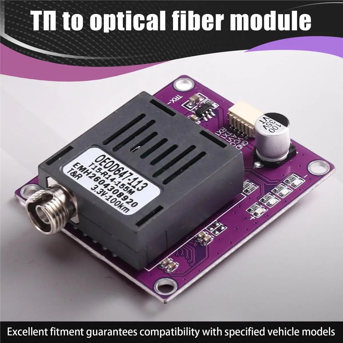 Y1630A*☀▃100KM TTL Optical Transceiver Module Optical Terminal Equipment Drone-Specific DC 5.5-26V RX Ground End