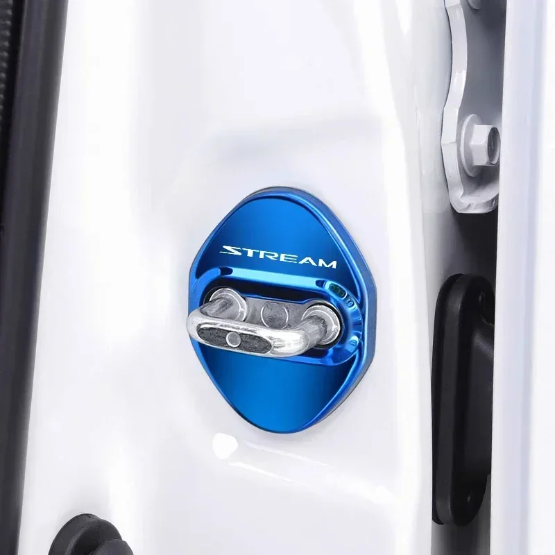 for Honda STREAM Badge Anti-rust Protection Case Decals Accessories 4PCS Car Door Lock Covers Stainless Steel Buckle Stickers - view 5