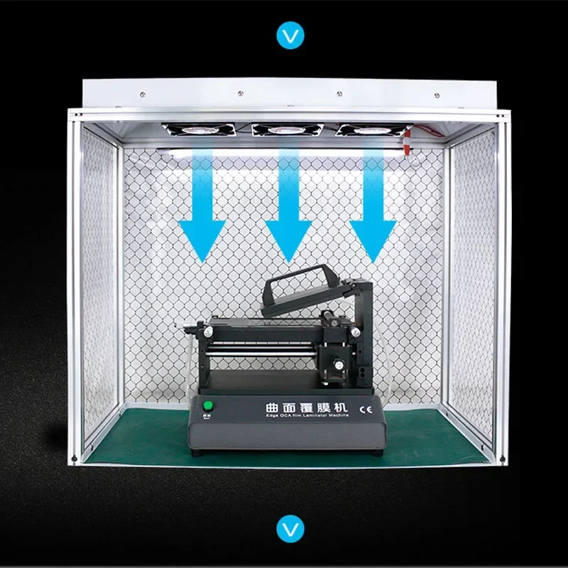 Small 220v Dust-free Workbench Burst Screen Repair Paste Dry Adhesive FFU 100 Class Clean Anti-static Aluminum Profile