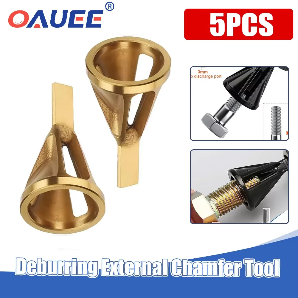 5pcs ขัดภายนอก Chamfer เครื่องมือสแตนเลสลบเครื่องมือขัดสําหรับสกรูโลหะ Fast Remove อุปกรณ์เจาะ