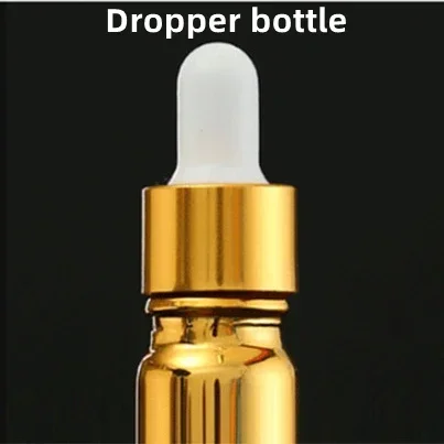 10ml-100ml Golden Electroplating Fine Oil Bottle Glue Head Dropper Bottle Press Drop Separation Empty Bottle Sample Bottling