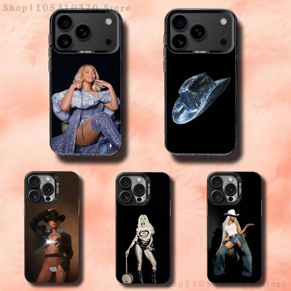 

Cowboy B-Beyonce Phone Case For iPhone 17,16,15,14,13,12,11,Pro,Max,Plus,E,Air,Mini Black Tpu Cover
