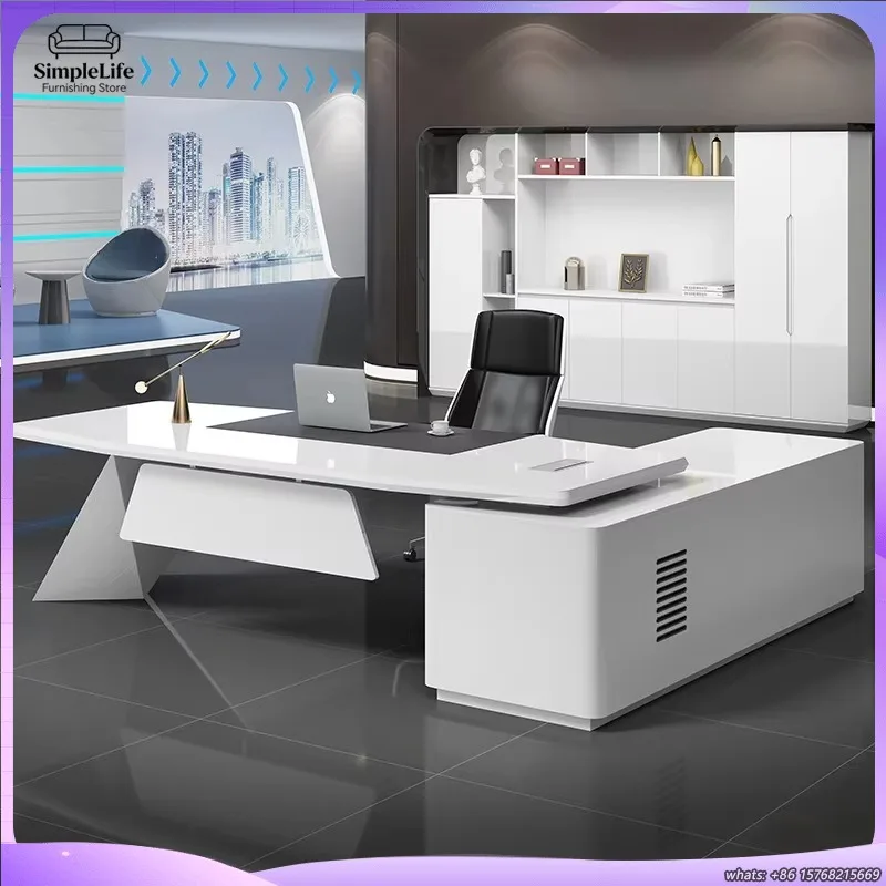 

Деревянный угловой офисный стол L-образной формы для руководителя, прочный, для бизнес-спейса, домашнего офиса, рабочая станция