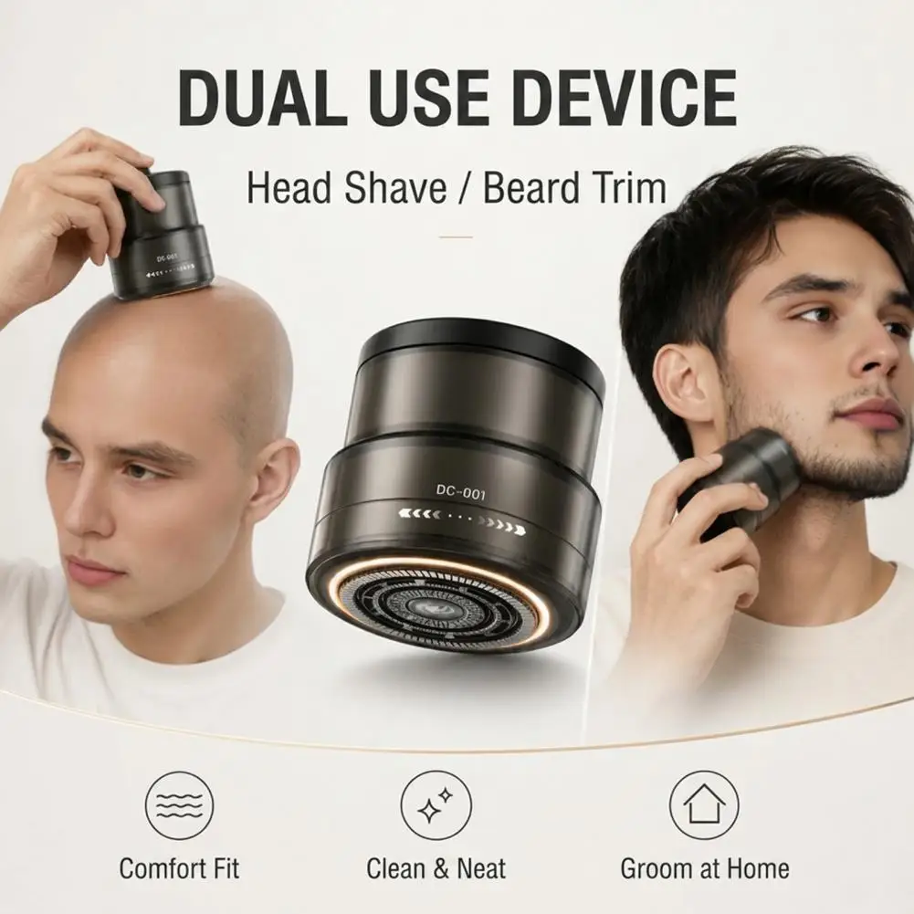 電動シェーバー、デジタル表示付きひげトリマー、360度回転式ヘッド、ウェット＆ドライ対応のグルーミングツール