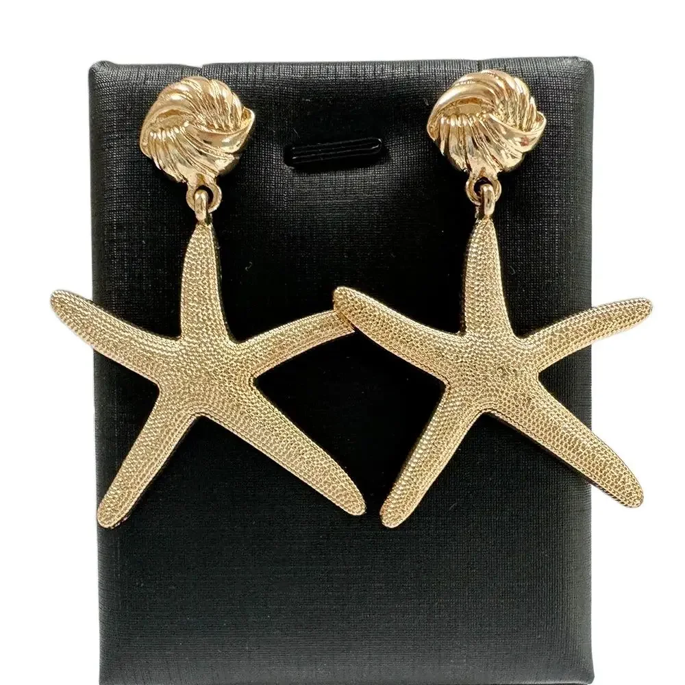 

Bohemian Trend Charm Gold Color Starfish Earrings for Women Stainless Steel Beach ocean Accessories Party Jewelry Gift